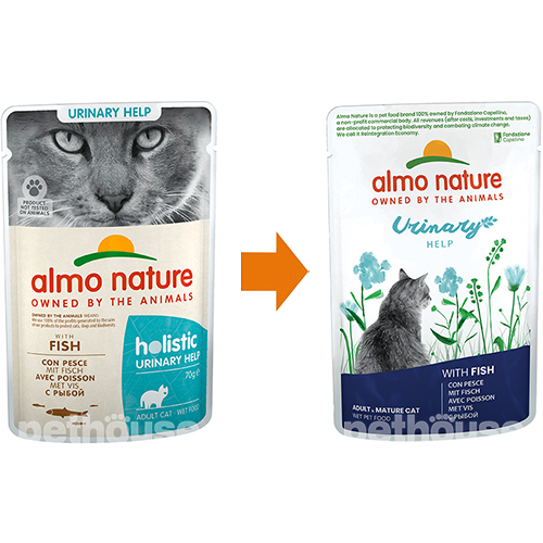 Almo Nature Holistic Functional Cat Urinary Help с рыбой для кошек, пауч, фото 2