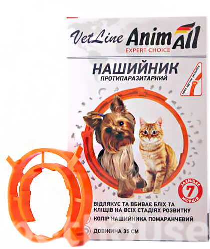 AnimAll VetLine Ошейник противопаразитарный для котов и собак, 35 см