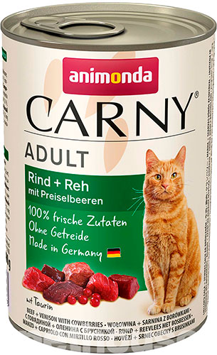 Animonda Carny для кошек, с говядиной, олениной и брусникой