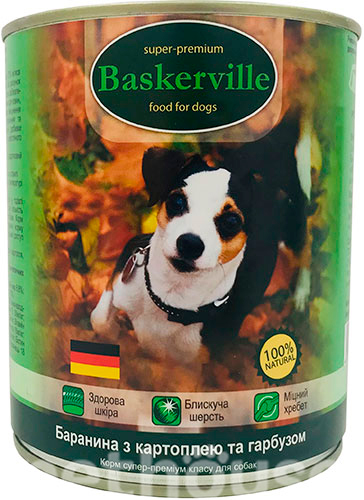 Baskerville Баранина с картошкой и тыквой для собак