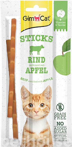 GimCat Superfood Duo-Sticks с говядиной и яблоком для кошек