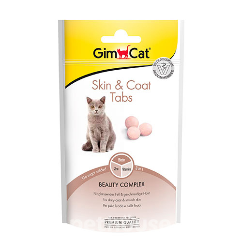 GimCat Skin & Coat Tabs - лакомства для здоровья кожи и шерсти кошек