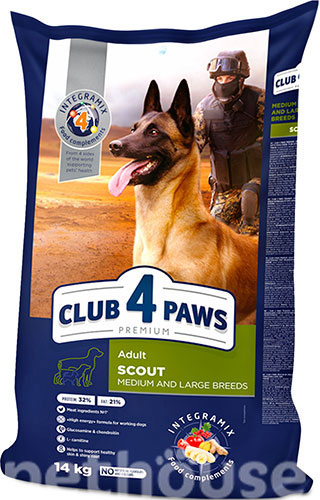 Клуб 4 лапы Premium Scout для взрослых собак средних и крупных пород