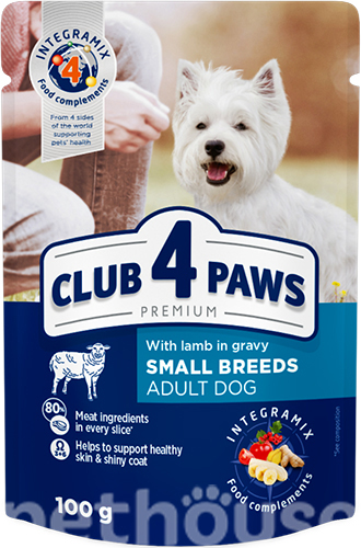 Клуб 4 лапи Premium з ягням в соусі для собак малих порід