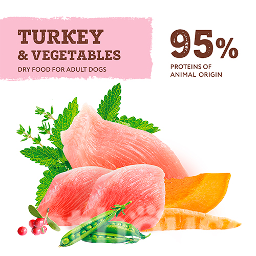 Optimeal Dog Adult Grain Free Turkey & Vegetables, фото 3