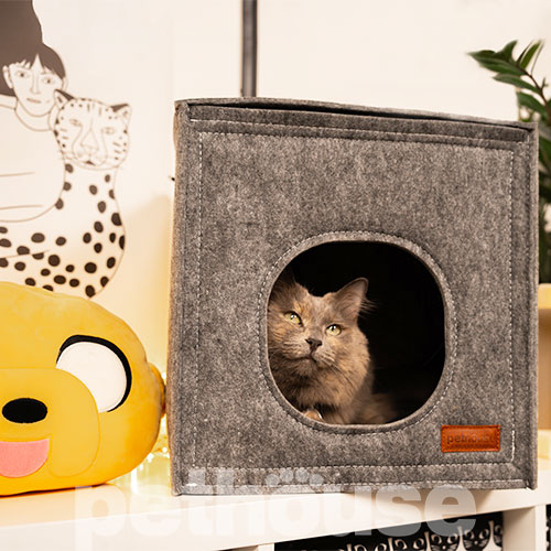 Pethouse Домик Cube для кошек и собак, серый, фото 10