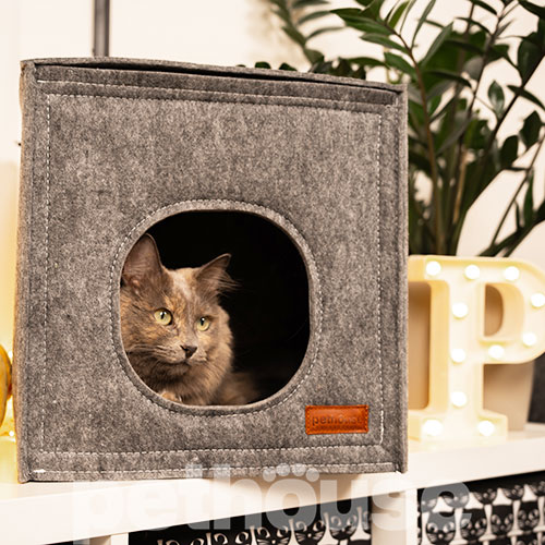 Pethouse Домик Cube для кошек и собак, серый, фото 9