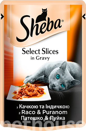 Sheba Selection с уткой и индейкой в соусе