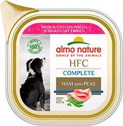 Almo Nature HFC Dog Complete с ветчиной и горошком для собак