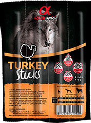 Alpha Spirit Turkey Sticks Палочки с индейкой для собак