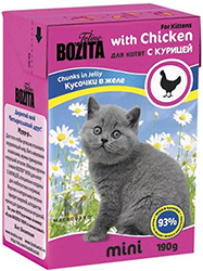 Bozita Mini шматочки в желе з куркою для кошенят