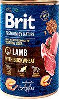 Brit Premium by Nature с ягненком и гречкой для собак