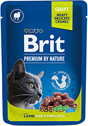 Brit Premium Шматочки з ягнятиною для стерилізованих котів