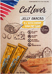 CatLover Jelly Snacks Лакомство в виде желе с сыром, ветчиной и яйцом для кошек