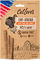 CatLover Sticks Палички з качкою та індичкою для котів 