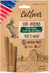 CatLover Sticks Палички з кроликом, печінкою та котячою травою для котів 