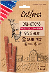 CatLover Sticks Палички з телятиною та куркою для котів 