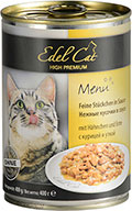 Edel Cat  Шматочки з куркою й качкою в соусі для котів