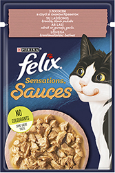 Felix Sensations с лососем и креветками в соусе