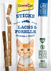 GimCat Sticks Salmon and Troute - ласощі для котів, з лососем і фореллю
