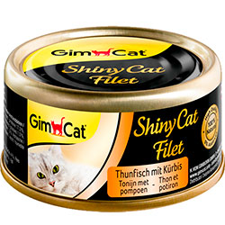 GimCat Shiny Cat Filet консервы для кошек, с тунцом и тыквой