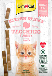 GimCat Sticks Kitten - ласощі для кошенят, з індичкою та кальцієм