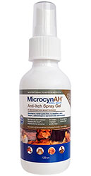Microcyn Anti-Itch Спрей-гель з диметиконом проти свербіння шкіри у всіх видів тварин
