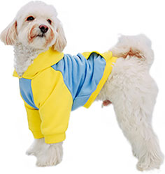 Noble Pet Franklin Bravery Blue & Yellow Худи для собак, голубо-желтое