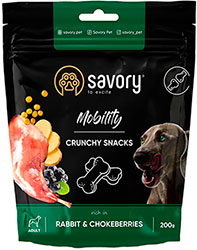 Savory Dog Mobility Crunchy Snack с кроликом и черноплодной рябиной для собак