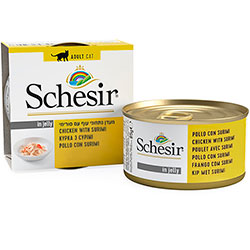 Schesir консерви для котів, куряче філе з сурімі