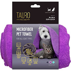 Tauro Pro Line Рушник для котів і собак з мікрофібри, фіолетовий