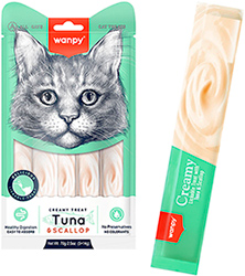Wanpy Creamy Treat Tuna & Scallop Кремовое лакомство с тунцом и морским гребешком для кошек