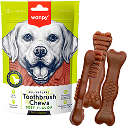Wanpy Toothbrush Chews Beef Зубная щетка с говядиной для собак