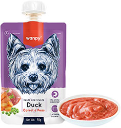 Wanpy Duck, Carrot & Pea Крем-суп с уткой, морковью и горошком для собак