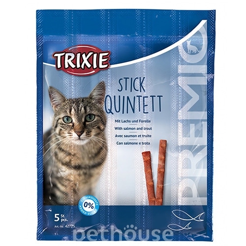 Trixie Premio Stick Quintett з лососем і фореллю для котів