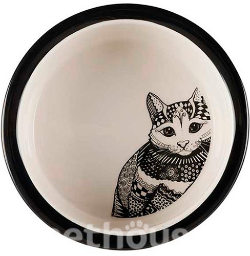 Trixie Миска керамическая для кошек, черно-белая, фото 2