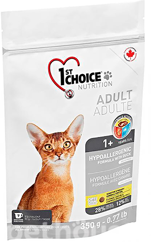 1st Choice Cat Adult Hypoallergenic Duck, фото 2