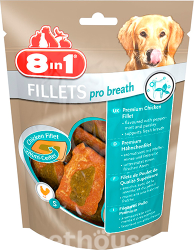 8in1 Fillets Pro Dental — лакомство для освежения дыхания у собак