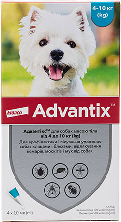 Advantix для собак від 4 до 10 кг