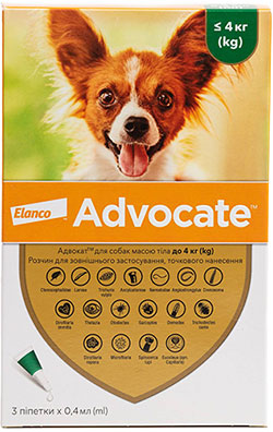 Advocate для собак до 4 кг