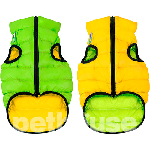 AiryVest Двусторонняя курточка для собак, желто-салатовая