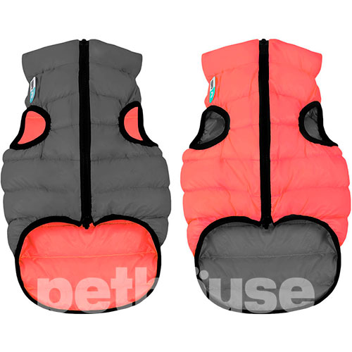 AiryVest Двусторонняя курточка для собак, коралово-серая