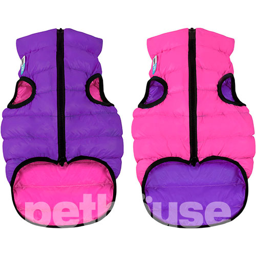 AiryVest Двусторонняя курточка для собак, розово-фиолетовая