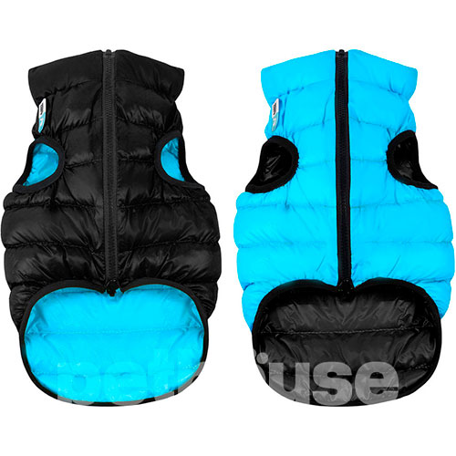 AiryVest Двусторонняя курточка для собак, черно-голубая