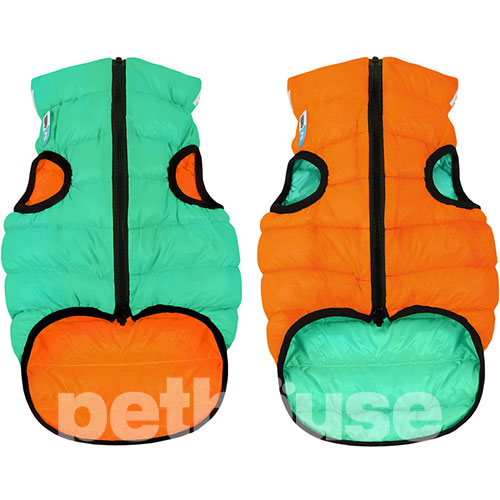 AiryVest Lumi Двусторонняя курточка для собак, мятно-оранжевая