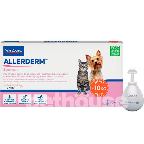 Allerderm Spot-On Краплі на холку для шкіри та шерсті котів і собак вагою до 10 кг