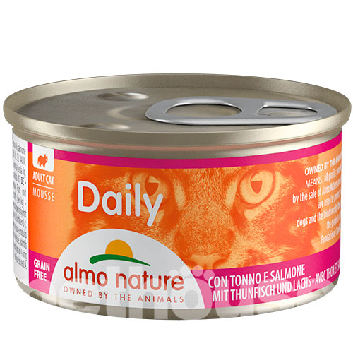Almo Nature Daily Cat Мусс с тунцом и лососем для кошек