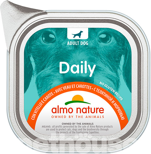 Almo Nature Daily Dog с телятиной и морковью для собак