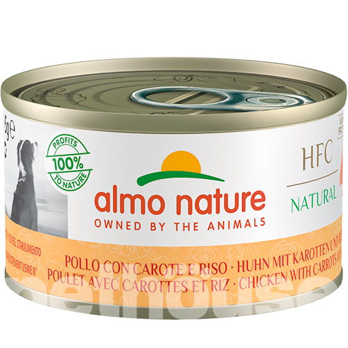 Almo Nature HFC Dog Natural с курицей, морковью и рисом для собак