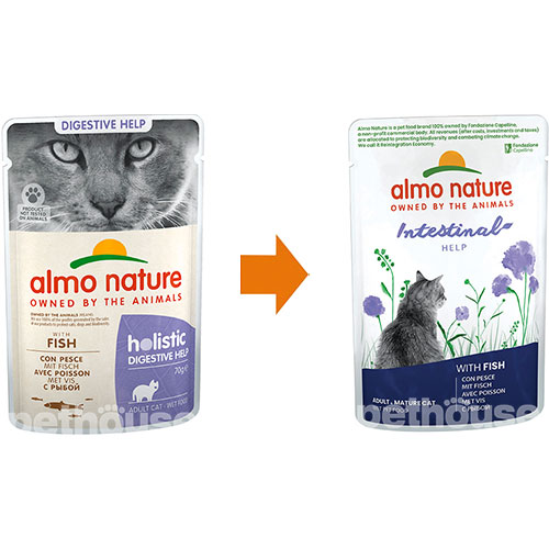 Almo Nature Holistic Functional Cat Digestive Help з рибою для котів, пауч, фото 2